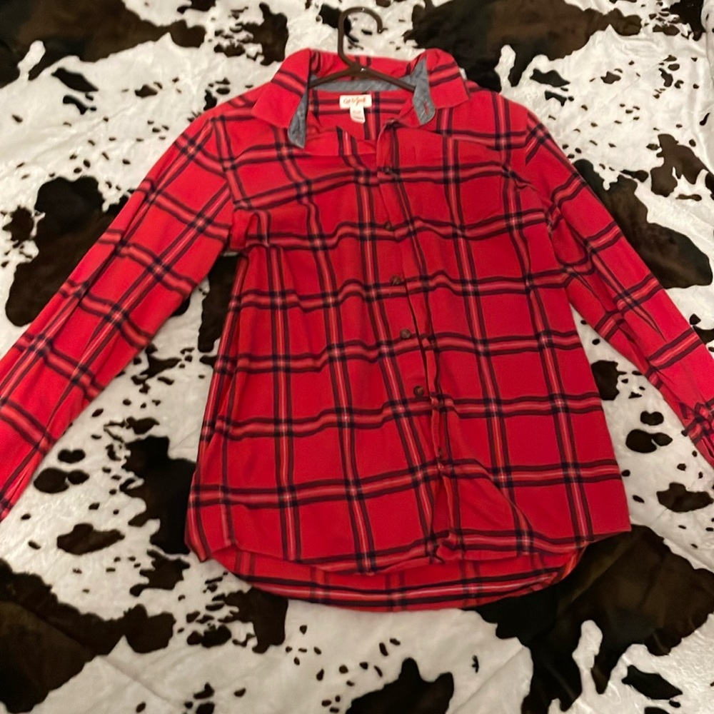 Red men’s shirt